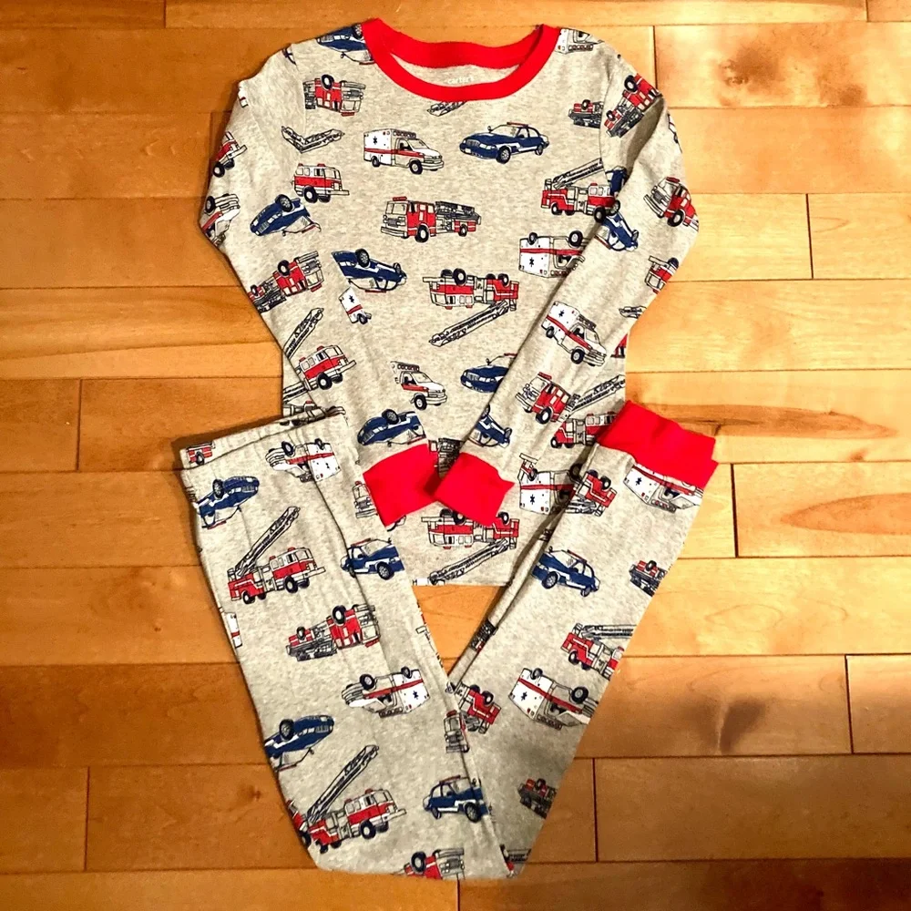 NWOT Carter's Fireman, Police Car & Ambulance Pajama Set Size 8